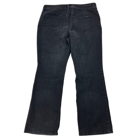 Chico’s So Slimming Straight Leg Jeans Faded Black Womens Size Medium Short - Picture 7 of 9